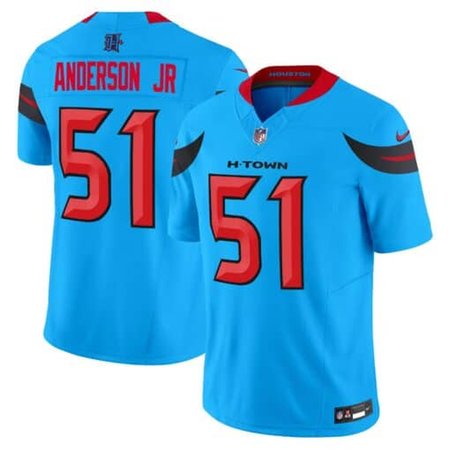 Men's Nike Will Anderson Jr. Blue Houston Texans #51 Vapor F.U.S.E. Limited Jersey